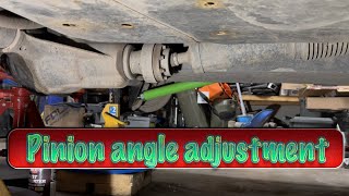 PINION ANGLE ADJUSTMENT AFTER LIFT KIT INSTALL [upl. by Rube878]