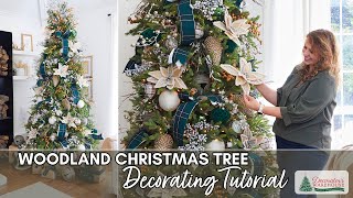 Woodland Christmas Tree Decorating Tutorial  Neutral Christmas Decor [upl. by Sadick803]