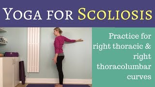 Right thoracic and right thoracolumbar curve yoga for scoliosis [upl. by Urissa]