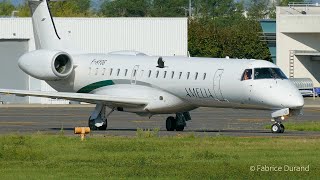 FHYOG  Embraer ERJ145LR  Amelia  SaintEtienne Loire Airport EBULFMH [upl. by Brindle]