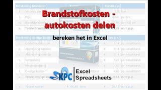 Autokosten brandstofkosten delen  bereken het in Excel ✅ [upl. by Ko]