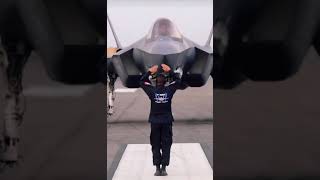 Perfect F35 Marshalling Signals shorts aviation [upl. by Ainat]