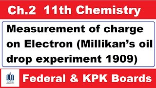 Measurement of charge on Electron Millikan’s oil drop experiment 1909 [upl. by Labannah65]