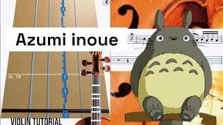 Tonari no Totoro  Azumi Inoue violin tutorial [upl. by Saeger908]