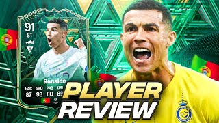 91 WINTER WILDCARD RONALDO PLAYER REVIEW  FC 24 Ultimate Team [upl. by Aeriel]