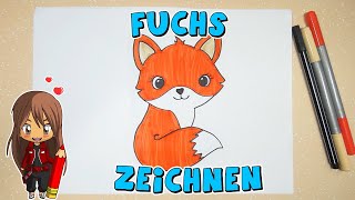 Fuchs einfach malen für Kinder  ab 7 Jahren  Malen mit Evi  deutsch [upl. by Adahs180]