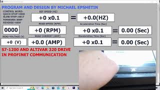 S7 1200 AND ALTIVAR 320 IN PROFINET COMMUNICATION [upl. by Gellman20]