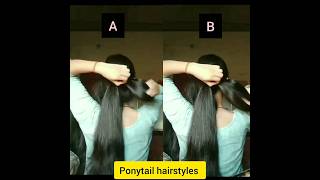 which one is the best ponytail hairstyles comments 😚shortvideohairstylesponytailshack [upl. by Nonie]