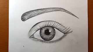 Disegni facili  Un modo semplice per disegnare un occhio realistico per i principianti  draw a eye [upl. by Chemaram840]