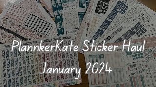 PlannerKate Sticker Haul  January 2024 [upl. by Friday]