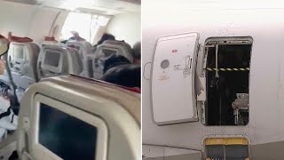 VIdeo shows plane door opened during flight [upl. by Lorusso]