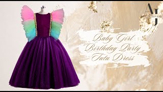 How to make a Ball Gown Fuller  Babe Girl Birthday Party Tutu Dress  Frock Design [upl. by Okorih]