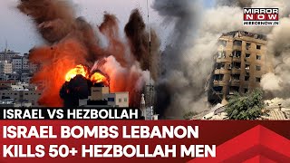 Israel Bombs Lebanon Kills 50 Hezbollah Militants Strikes Target Baalbek Maqneh Nabha Watch [upl. by Yoshio]