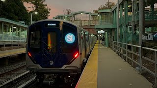 Staten Island Railway SIR Local amp Express Train Action w R211S Inaugural Run Action  Great Kills [upl. by Carlson]