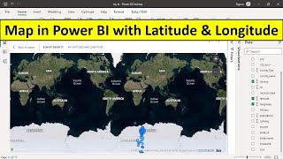 Power BI Tutorial for Beginners  How to Create and Use Maps in Power BI with Latitude amp Longitude [upl. by Ennahgem345]