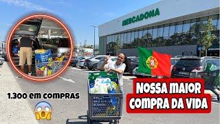 Nossa Compra do Mês no Mercadona em Portugal 🇵🇹 a maior compra que já fizemos 😱 [upl. by Etterrag]