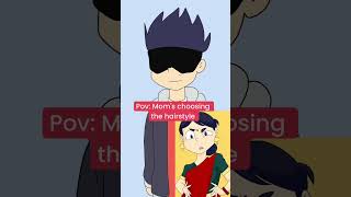 Moms favourite hairstyle 🤓animation shorts funnyvideo [upl. by Yenffad]