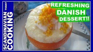 Orange Fromage Dessert  Appelsinfromage Opskrift  A Classic Danish Orange Mousse Dessert Recipe [upl. by Eenwahs]