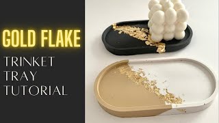 How to Making gold flake Jesmonite trinket tray [upl. by Zinn368]