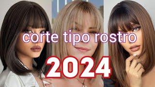 CORTES para TODO TIPOS de ROSTROS 👌 2024 ESTILOS mujer [upl. by Bennion]