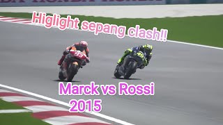 Motogp20Higlight drama sepang clash Rossi vs Marquezsepang malaysia [upl. by Card]