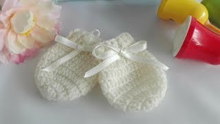 Como tejer manoplas para bebe a crochet unisex [upl. by Aridni124]