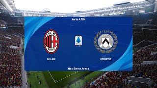 AC Milan vs Udinese 19102024 Serie A PES 2021 [upl. by Eenrahc401]