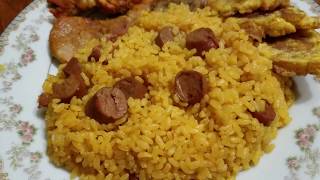 Puerto Rican Rice with Vienna Sausage [upl. by Nyrahtak]