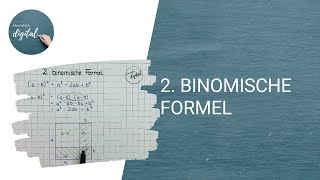 2 binomische Formel  anschaulich erklärt I Klasse 8 [upl. by Leirud]