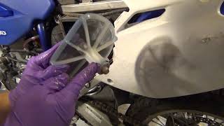 2006 Yamaha WR250F  Air Filter Replacement [upl. by Ahsil395]