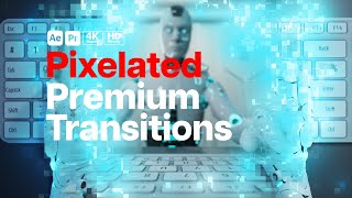 Premium Transitions Pixelated After Effects Template  Premiere Pro MOGRTs [upl. by Asilehs]