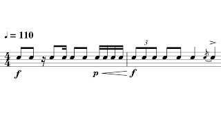 A quick snare solo to practise sight reading 🥁 [upl. by Erdnassak]