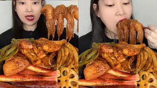 ASMR EP 1278 Mukbang 🔥 Fried food Noodles Delicious Pork eating show Eating Sound [upl. by Ajay]