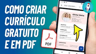 Como FAZER CURRÍCULO EM PDF no Celular Com Foto  2024 [upl. by Mulvihill]