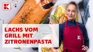 Gegrillter Lachs mit Gin auf Zedernholz und Zitronenpasta I Verena Leister kocht I Kaufland [upl. by Miza553]