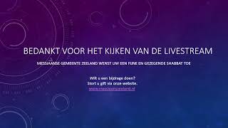 Shabbat 7 December  Kees van Velzen  Messiaanse Gemeente Zeeland [upl. by Enayr]