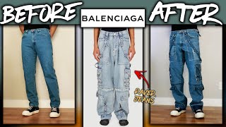 DIY  Custom BALENCIAGA Raver Jeans  JULIUS [upl. by Peugia]