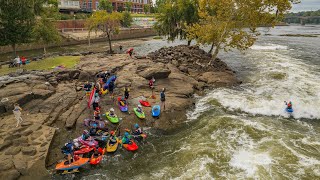 White Water Kayaking down the Chattahoochee River  Columbus Georgia [upl. by Leeanne228]