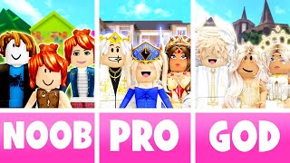 Roblox NOOB vs PRO vs GOD FAMILY HOUSE in BLOXBURG [upl. by Durr]