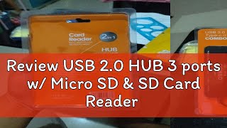 Review USB 20 HUB 3 ports w Micro SD amp SD Card Reader [upl. by Noemi]