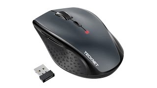 Review TECKNET Wireless Mouse for Laptop 24G Wireless Computer Mouse with 3200 Adjustable DPI [upl. by Enutrof]