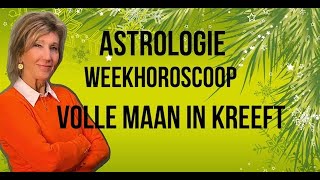 ASTROLOGIE WEEKHOROSCOOP 23 TOT 30 DECEMBER 2023 VOLLE MAAN IN KREEFT DOOR ASTROLOOG IRMA V D WIJK [upl. by Normie]