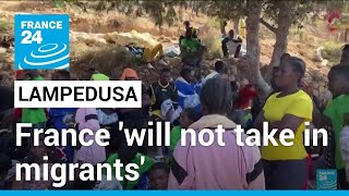 France will not welcome migrants from Lampedusa • FRANCE 24 English [upl. by Ecirtel]