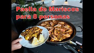 Paella de Mariscos para 8 personas  Seafood Paella [upl. by Hildagard]