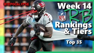 Week 14  Running Backs Rankings amp Tiers Top 35 Fantasy Football [upl. by Aennyl]