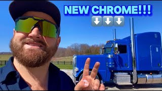 FRESH NEW CHROME for my New Peterbilt 389 [upl. by Yevad]