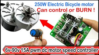 6v90v 15a pwm dc motor speed controller Review amp Testing with deferent motors [upl. by Mathi]