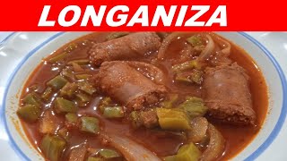 Como hacer LONGANIZA EN SALSA ROJA Con NOPALES [upl. by Stacee]