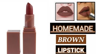 how to make brown lipstick at home with crayons DIY homemade brown lipstick suman chauman [upl. by Urson335]