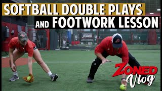 Softball Double Play and Footwork Lesson  ft Duke Baxter [upl. by Bainbridge]